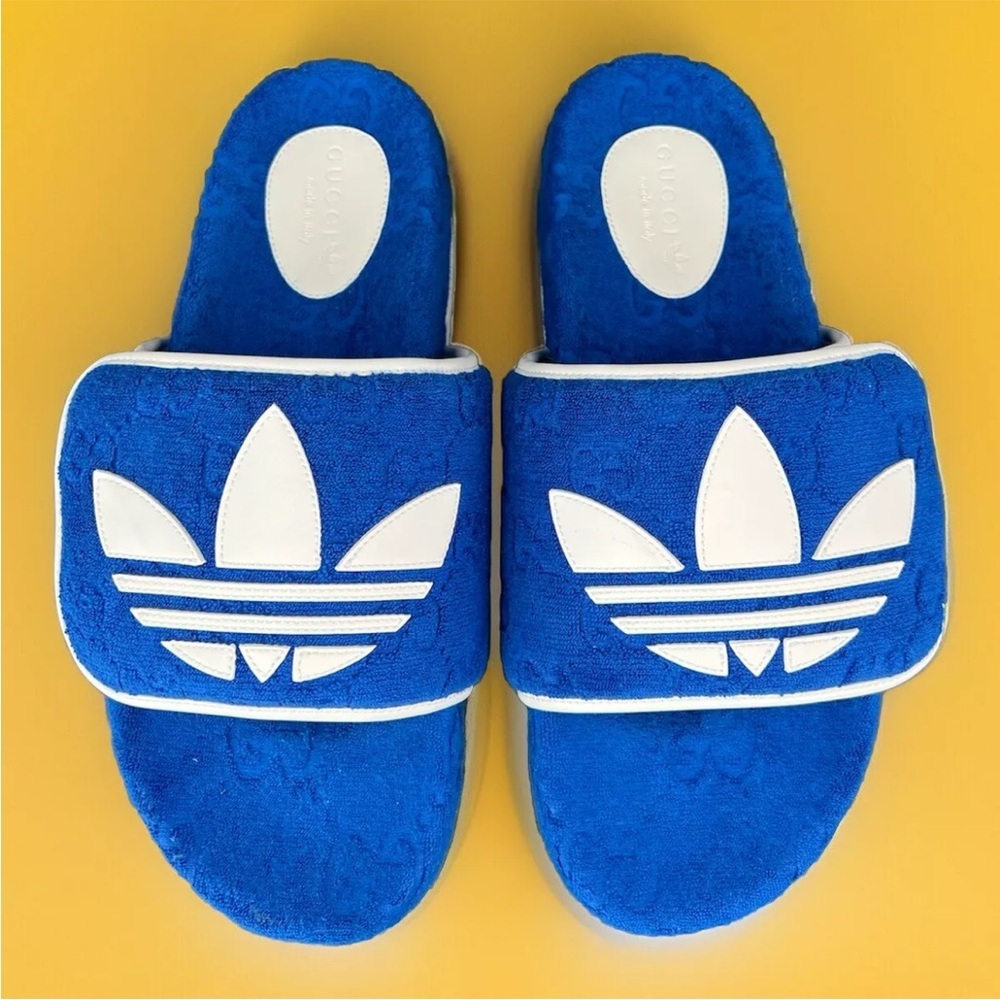 Gucci X Adidas GG Magic Sponge Demetra Vegan Logo Slide UK 11 - US 11.5 - EU 45 - Picture 6 of 13
